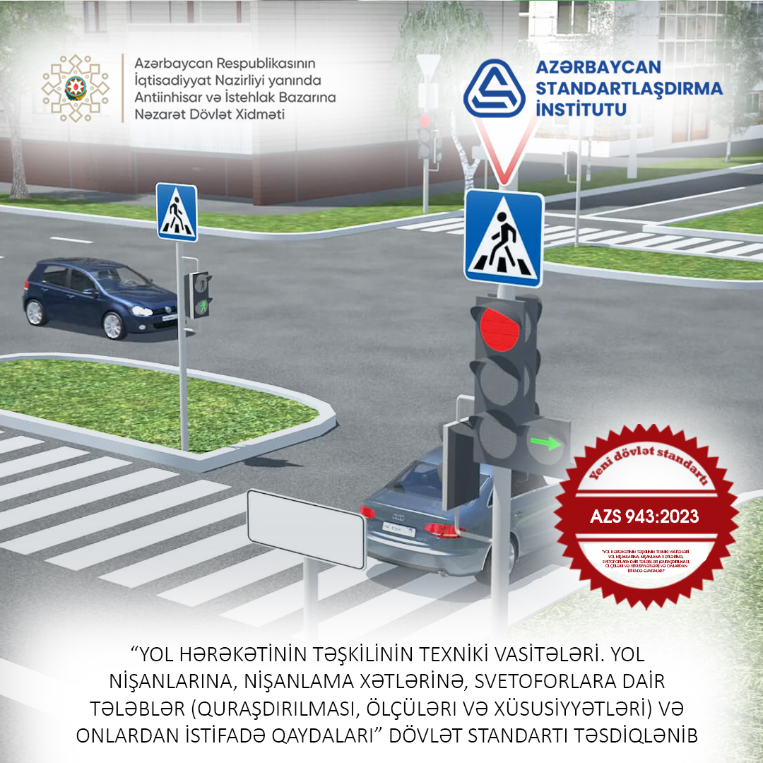 Yol hərəkətinin təşkilinin texniki vasitələrinə dair dövlət standartı qəbul edilib.