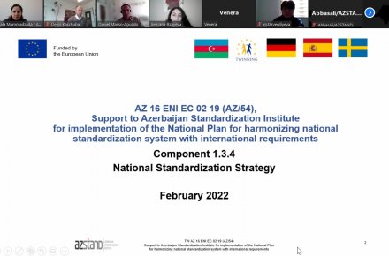 Tvinninq layihəsi çərçivəsində «Milli Standartlaşdırma Strategiyası» mövzusunda onlayn vebinar keçirilmişdir.