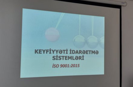“Azərbaycan Standartlaşdırma İnstitutu” publik hüquqi şəxsin əməkdaşlarına İSO 9001:2015 “Keyfiyyəti İdarəetmə Sistemi.Tələblər” mövzusu üzrə təlim keçirilmişdir