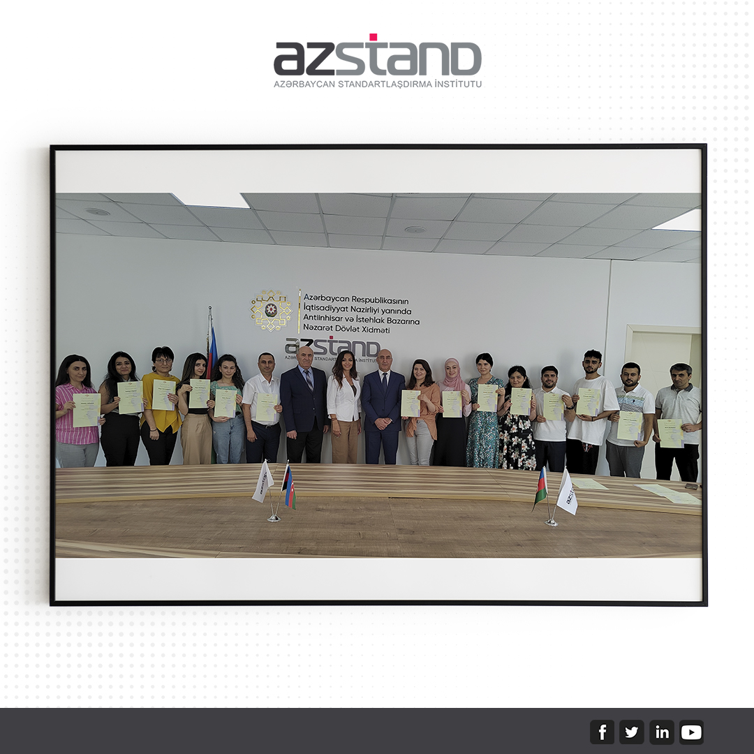 AZSTAND-ın əməkdaşlarına TSE tərəfindən İSO 45001:2018 beynəlxalq standartı üzrə sertifikatlar təqdim edildi