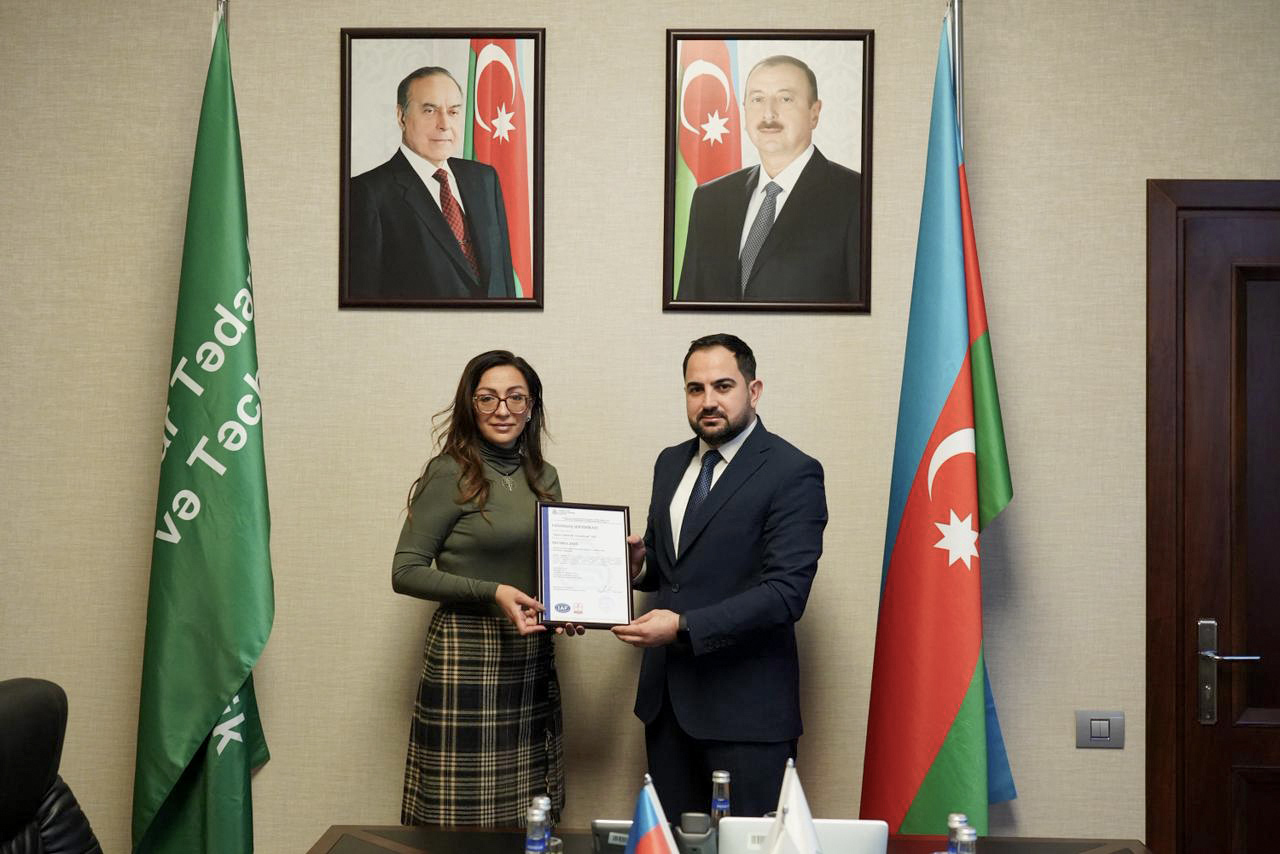 “Aqrar Tədarük və Təchizat” ASC ISO 9001:2015 beynəlxalq standartı üzrə sertifikatlaşdırılıb
