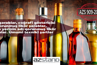 AZS 909:2022 “Likör şərablar, coğrafi göstəricisi qorunmuş likör şərablar, mənşə yerinin adı qorunmuş likör şərablar. Ümumi texniki şərtlər” yeni dövlət standartı qəbul edilib